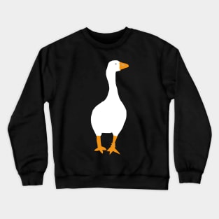 Minimal Abstract White Goose Gamer Crewneck Sweatshirt